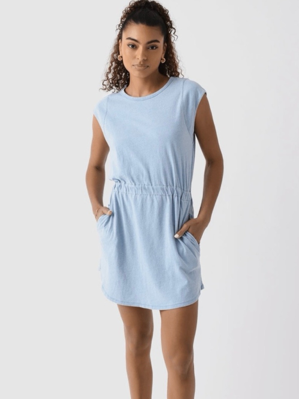 Z supply Paxton washed indigo dress size xs NWT